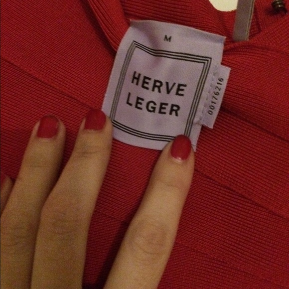 Herve Lege Bandeau Dress. Red. Worn once. Size M - Picture 2 of 2